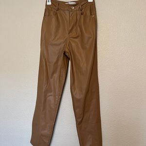 Zara Faux Leather Pants